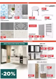 Gazetka promocyjna Merkury Market - Gazetka - ważna od 30.06 do 30.06.2022 - strona 6 - produkty: Tapeta, Ser, Stołek, Słupek, Zasłona, Komoda, Szafka, Moda, Roleta, Umywalka, Zasłona prysznicowa, Lustro, Metro, Fa