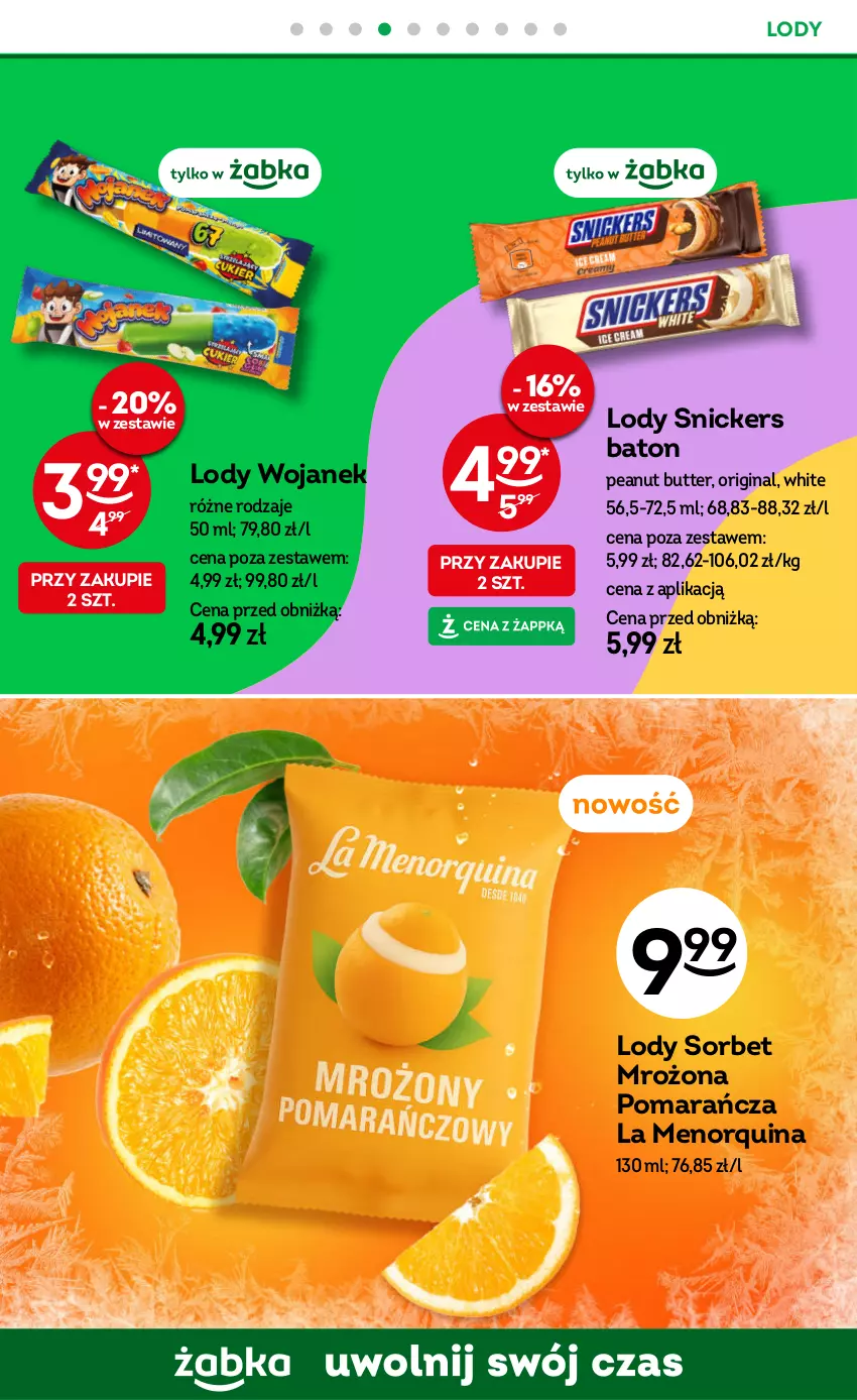 Gazetka promocyjna Żabka - gazetka-promocyjna-35-36-2026 - ważna 26.08 do 08.09.2026 - strona 49 - produkty: Baton, Gin, Lody, Snickers