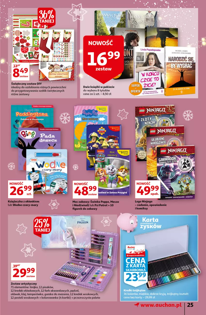 Gazetka promocyjna Auchan - Magia Świąt Hipermarkety - ważna 09.12 do 15.12.2021 - strona 25 - produkty: Fa, Frozen, Inka, Klej, Kolorowanka, LEGO, LEGO Ninjago, Paleta, Psi Patrol