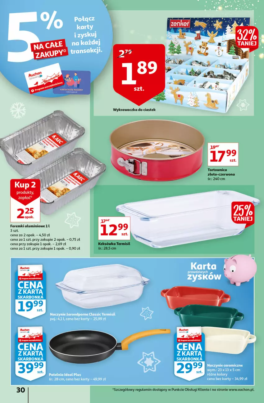 Gazetka promocyjna Auchan - Magia Świąt Hipermarkety - ważna 09.12 do 15.12.2021 - strona 30 - produkty: Foremki, Keksówka, Stek