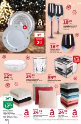 Gazetka promocyjna Auchan - Magia Świąt Hipermarkety - Gazetka - ważna od 15.12 do 15.12.2021 - strona 32 - produkty: Koc, Poduszka dekoracyjna, Velvet, LANA, Wełna, Szklanka, Kieliszek, Komplet obiadowy, Poduszka, LG