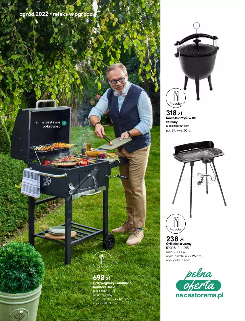 Gazetka promocyjna Castorama - Katalog Ogrody 2022 - ważna 01.03 do 31.10.2022 - strona 80 - produkty: Astor, Grill, Koc, Mięta, Ogród, Piec, Pokrowiec, Rama, Szczypce, Termometr