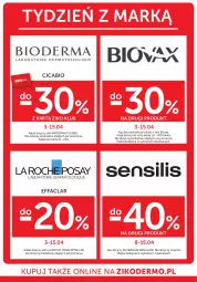Gazetka promocyjna Ziko - Gazetka Ziko Dermo - Gazetka - ważna od 15.04 do 15.04.2025 - strona 30 - produkty: Ser, Bioderma, Biovax, La Roche-Posay, Fa