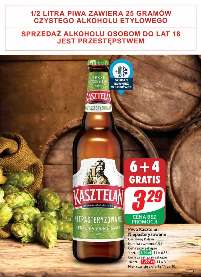 Gazetka promocyjna Dino - Gazetka 41 / 2024 - ważna 09.10 do 15.10.2024 - strona 45 - produkty: Carlsberg, Gra, Piwa