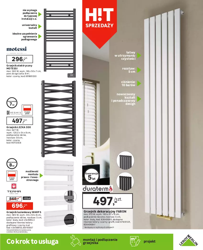 Gazetka promocyjna Leroy Merlin - Gazetka Leroy Merlin - ważna 25.09 do 15.10.2024 - strona 7 - produkty: Brodzik, Fa, Gra, Grzejnik, Grzejnik łazienkowy, Osłonka, Ser, Sok, Termos, Wanna