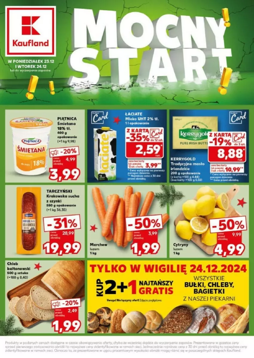 Gazetka promocyjna Kaufland - ważna 23.12 do 24.12.2024 - strona 1 - produkty: Chleb, Fa, Masło, Mule, Pur