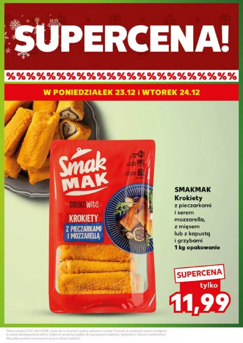 Gazetka promocyjna Kaufland - ważna 23.12 do 24.12.2024 - strona 23 - produkty: Inka, Kapustą, Krokiety, Mozzarella, Piec, Pieczarka, Ser