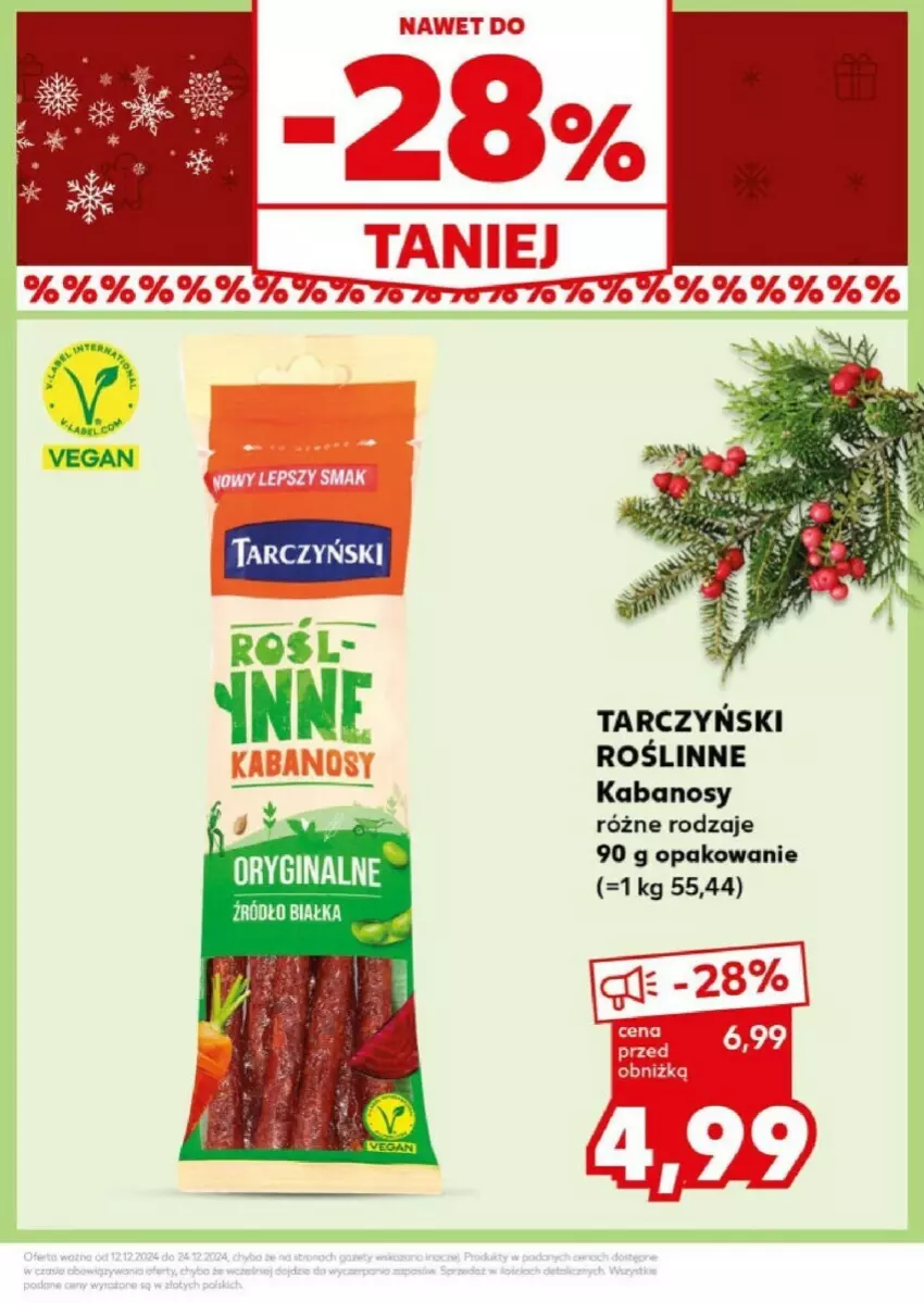 Gazetka promocyjna Kaufland - ważna 23.12 do 24.12.2024 - strona 36 - produkty: Fa, Kabanos, Roślinne kabanosy, Tarczyński