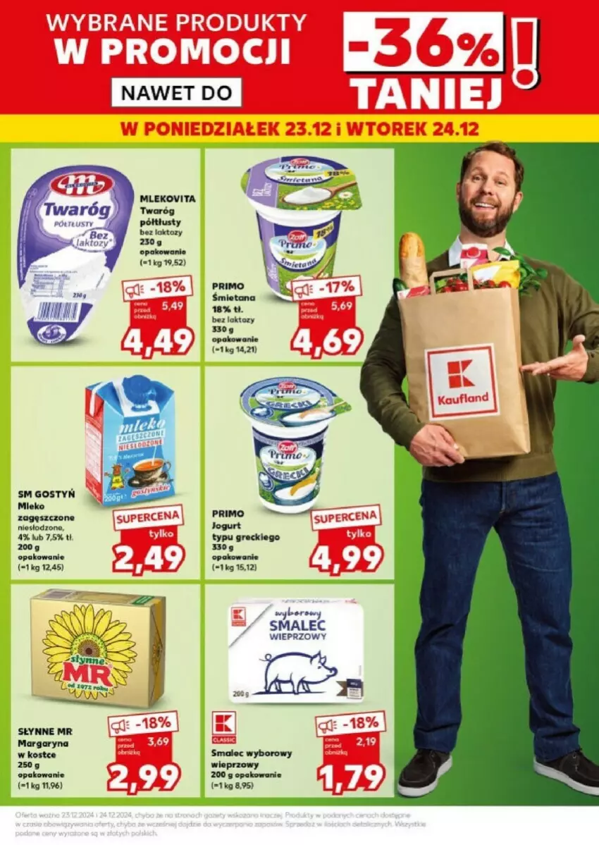 Gazetka promocyjna Kaufland - ważna 23.12 do 24.12.2024 - strona 44 - produkty: Jogurt, Kawa, Margaryna, Mleko, Mleko zagęszczone, Por, Słynne, Smalec