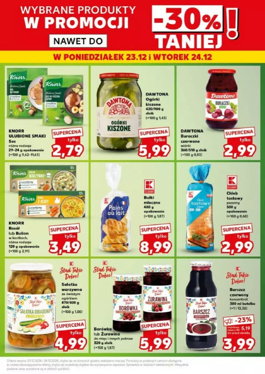 Gazetka promocyjna Kaufland - ważna 23.12 do 24.12.2024 - strona 46 - produkty: Bulion, Buraczki, Dawtona, Knorr, Lion