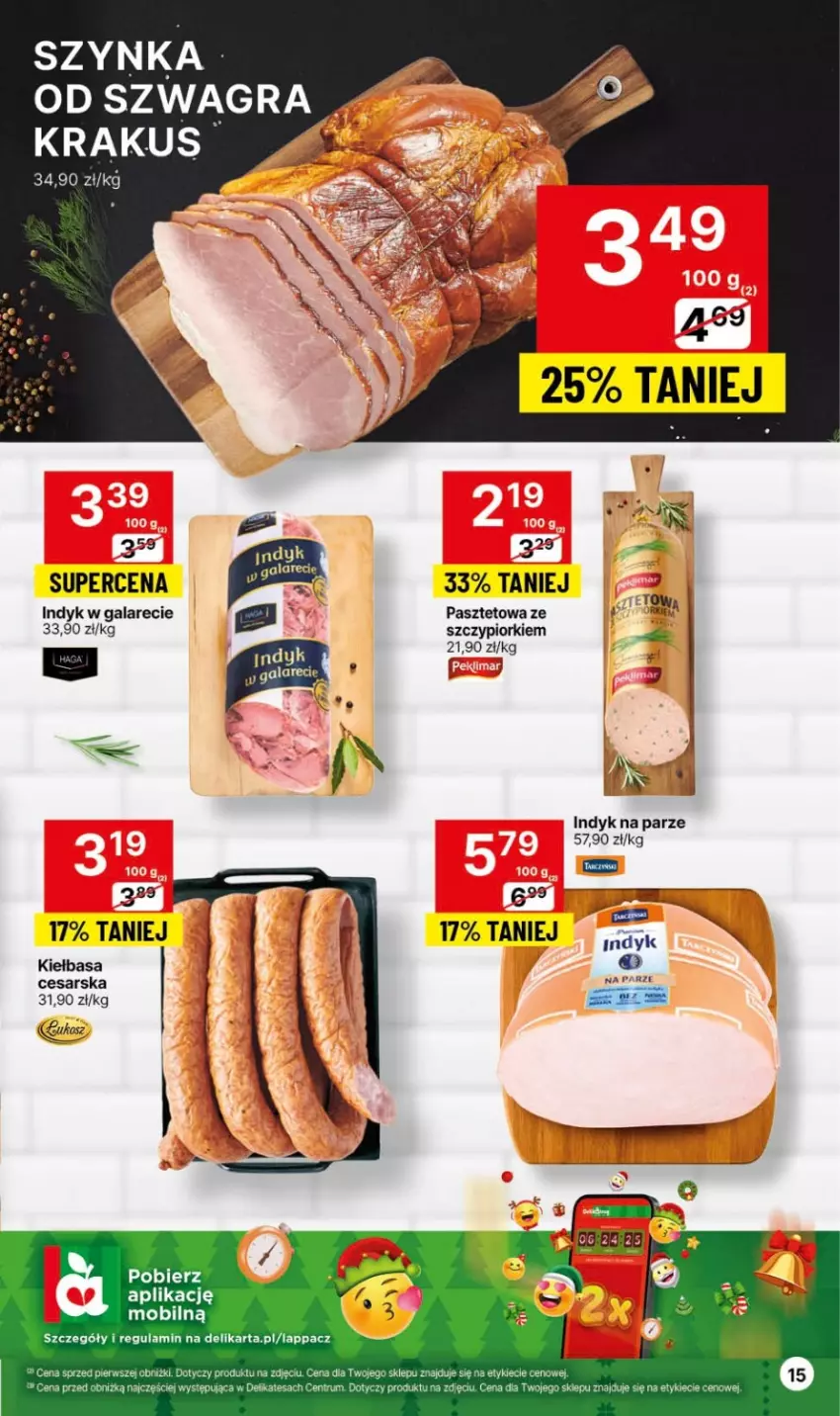 Gazetka promocyjna Delikatesy Centrum - Dyskontowe ceny w Delikatesach Centrum - ważna 30.11 do 06.12.2023 - strona 15 - produkty: Gala, Gra, Kiełbasa, Krakus, Mobil, Pasztet, Rum