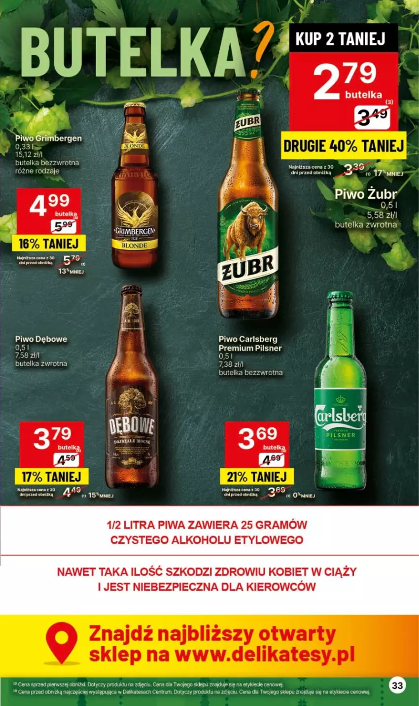 Gazetka promocyjna Delikatesy Centrum - Dyskontowe ceny w Delikatesach Centrum - ważna 30.11 do 06.12.2023 - strona 33 - produkty: Carlsberg, Gra, Piec, Piwa, Piwo, Rum