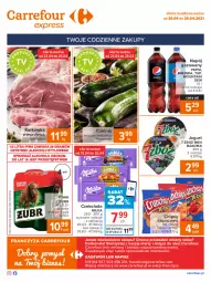Gazetka promocyjna Carrefour - Gazetka Express - Gazetka - ważna od 26.04 do 26.04.2021 - strona 2 - produkty: Piwa, Piwo, Gra, 7up, Jogurt, Chipsy, Mirinda, Pepsi, Czekolada, Napój gazowany, Bakoma, Crunchips, Napój, Milka