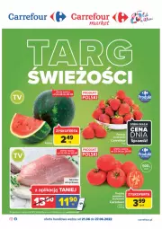 Gazetka promocyjna Carrefour - Gazetka Targ świeżości - Gazetka - ważna od 27.06 do 27.06.2022 - strona 1 - produkty: Szynka wieprzowa, Szynka