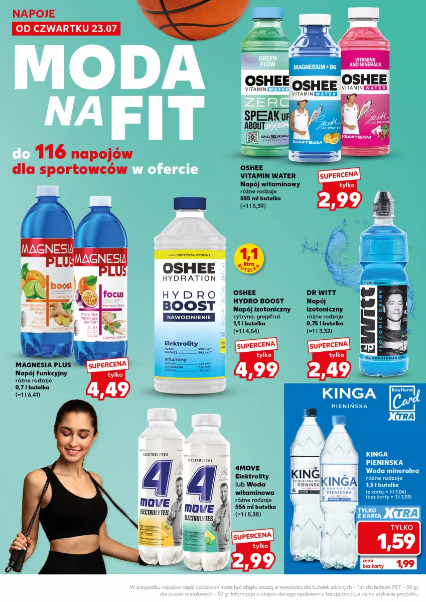 Gazetka promocyjna Kaufland - Mocny Start - ważna 27.07 do 29.07.2026 - strona 18 - produkty: Grejpfrut, Limonka, Magnez, Napój, Napoje, Oshee, Por, Sport, Woda