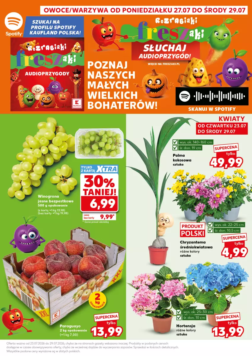 Gazetka promocyjna Kaufland - Mocny Start - ważna 27.07 do 29.07.2026 - strona 3 - produkty: Chryzantema, Kokos, Palma, Wino, Winogrona