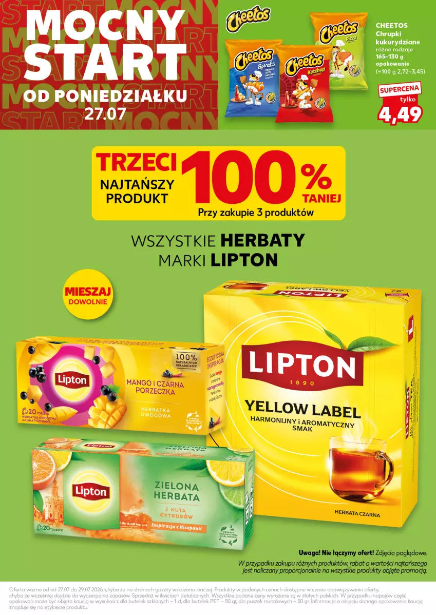 Gazetka promocyjna Kaufland - Mocny Start - ważna 27.07 do 29.07.2026 - strona 5 - produkty: Cheetos, Lipton, Mango, Por, Waga
