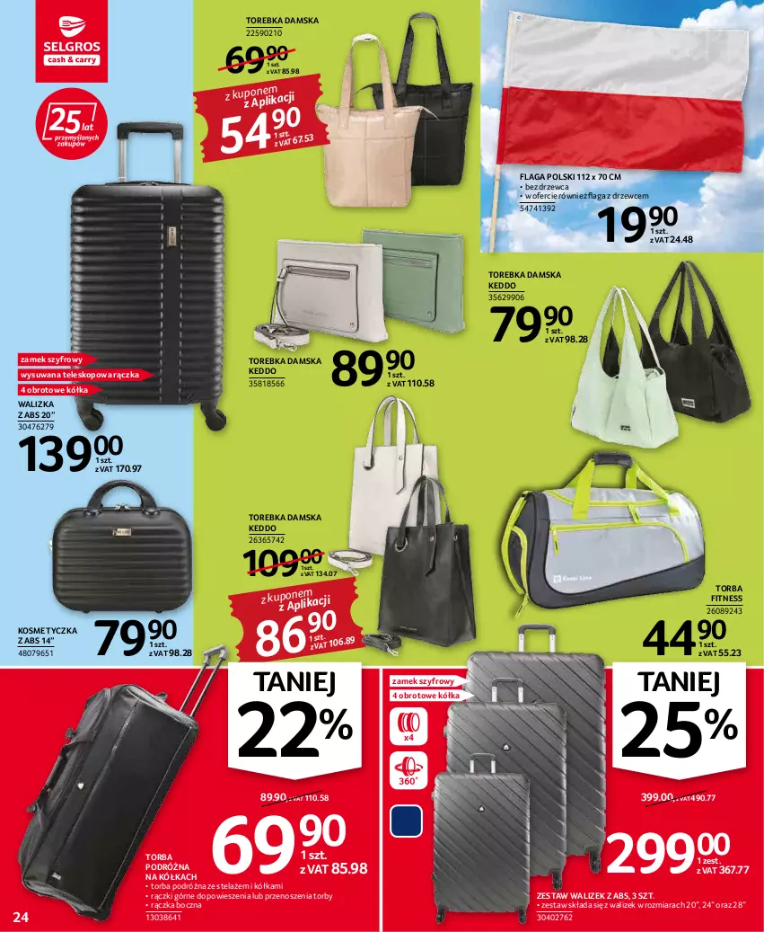 Gazetka promocyjna Selgros - Oferta przemysłowa - ważna 19.04 do 04.05.2022 - strona 24 - produkty: Kosmetyczka, Teleskop, Torba, Torebka, Walizka