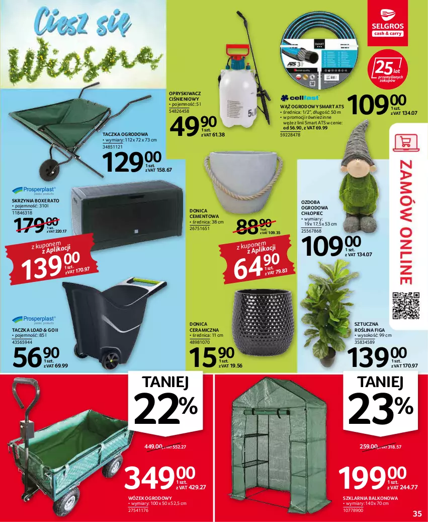 Gazetka promocyjna Selgros - Oferta przemysłowa - ważna 19.04 do 04.05.2022 - strona 35 - produkty: Cement, Ozdoba, Piec, Sok, Wózek