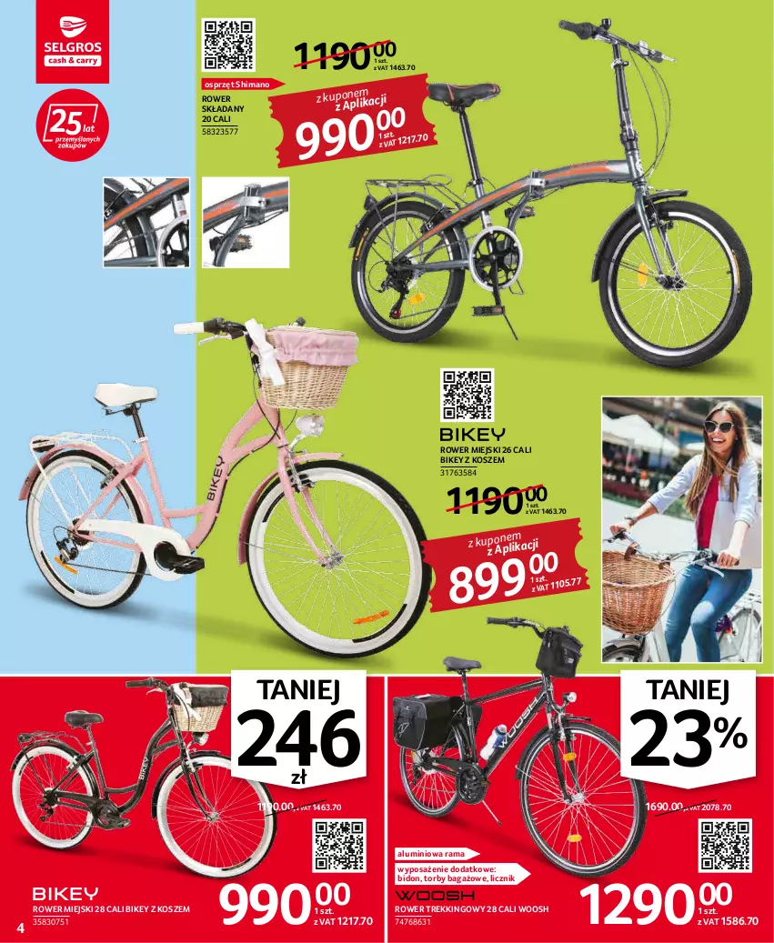 Gazetka promocyjna Selgros - Oferta przemysłowa - ważna 19.04 do 04.05.2022 - strona 4 - produkty: Kosz, Rama, Rower