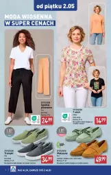 Gazetka promocyjna Aldi - Artykuły przemysłowe i tekstylia - Gazetka - ważna od 02.05 do 02.05.2025 - strona 8 - produkty: Mokasyny, T-shirt, Moda, Spodnie, Trampki, Fa