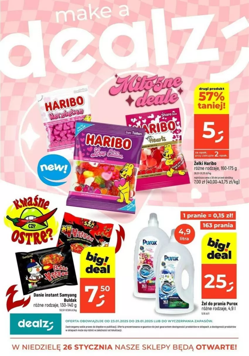 Gazetka promocyjna Dealz - ważna 23.01 do 29.01.2025 - strona 1 - produkty: Haribo, Pur