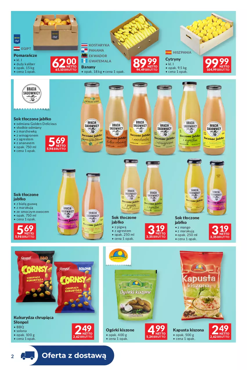 Gazetka promocyjna Makro - Dystrybucja do sklepów - ważna 09.06 do 06.07.2026 - strona 2 - produkty: Ananas, Banany, Cytryny, Gres, Kukurydza, Mango, Owoce, Pomarańcze, Słonpol, Sok, Wino