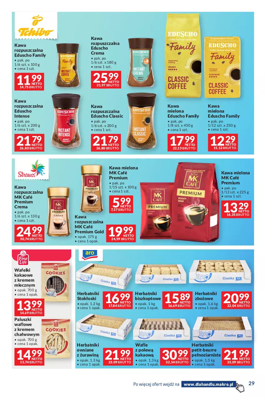 Gazetka promocyjna Makro - Dystrybucja do sklepów - ważna 09.06 do 06.07.2026 - strona 29 - produkty: Fa, Herbatniki, Kakao, Kawa, Kawa mielona, Kawa rozpuszczalna, Wafle