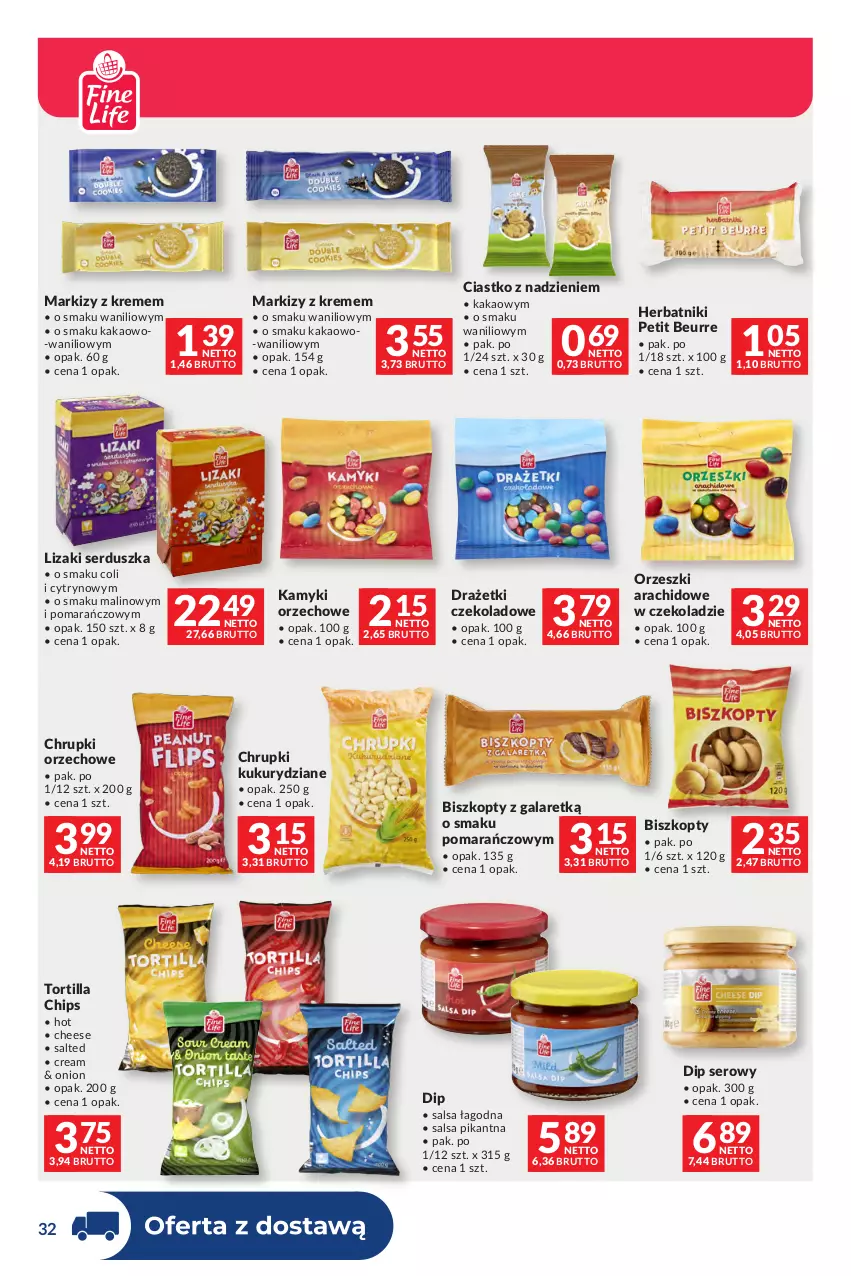 Gazetka promocyjna Makro - Dystrybucja do sklepów - ważna 09.06 do 06.07.2026 - strona 32 - produkty: Biszkopty, Chrupki, Gala, Herbatniki, Herbatniki Petit Beurre, Kakao, Lizaki, Orzeszki, Salsa, Ser, Tortilla, Tortilla Chips