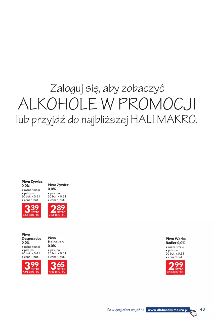 Gazetka promocyjna Makro - Dystrybucja do sklepów - ważna 09.06 do 06.07.2026 - strona 43 - produkty: Alkohole, Desperados, Heineken, JBL, Piwo, Radler, Tatra, Warka