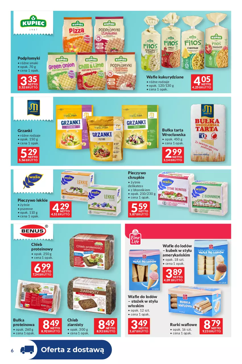 Gazetka promocyjna Makro - Dystrybucja do sklepów - ważna 09.06 do 06.07.2026 - strona 6 - produkty: Bułka, Bułka tarta, Chleb, Chleb proteinowy, Chrupki, Kubek, Piec, Pieczywo, Pieczywo chrupkie, Rurki, Tarta, Wafle, Wafle do lodów