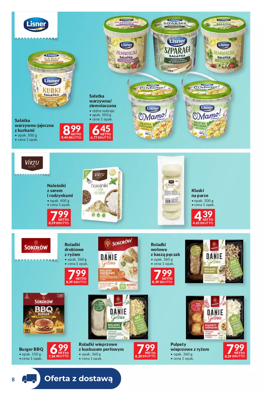 Gazetka promocyjna Makro - Dystrybucja do sklepów - ważna 09.06 do 06.07.2026 - strona 8 - produkty: Burger, Kluski na parze, Kuskus, Naleśniki, Pulpety, Ryż, Sałat, Sałatka, Sałatka warzywna, Ser
