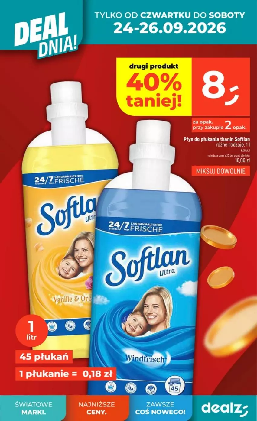 Gazetka promocyjna Dealz - NOWA GAZETKA - ważna 24.09 do 29.09.2026 - strona 4 - produkty: Płyn do płukania
