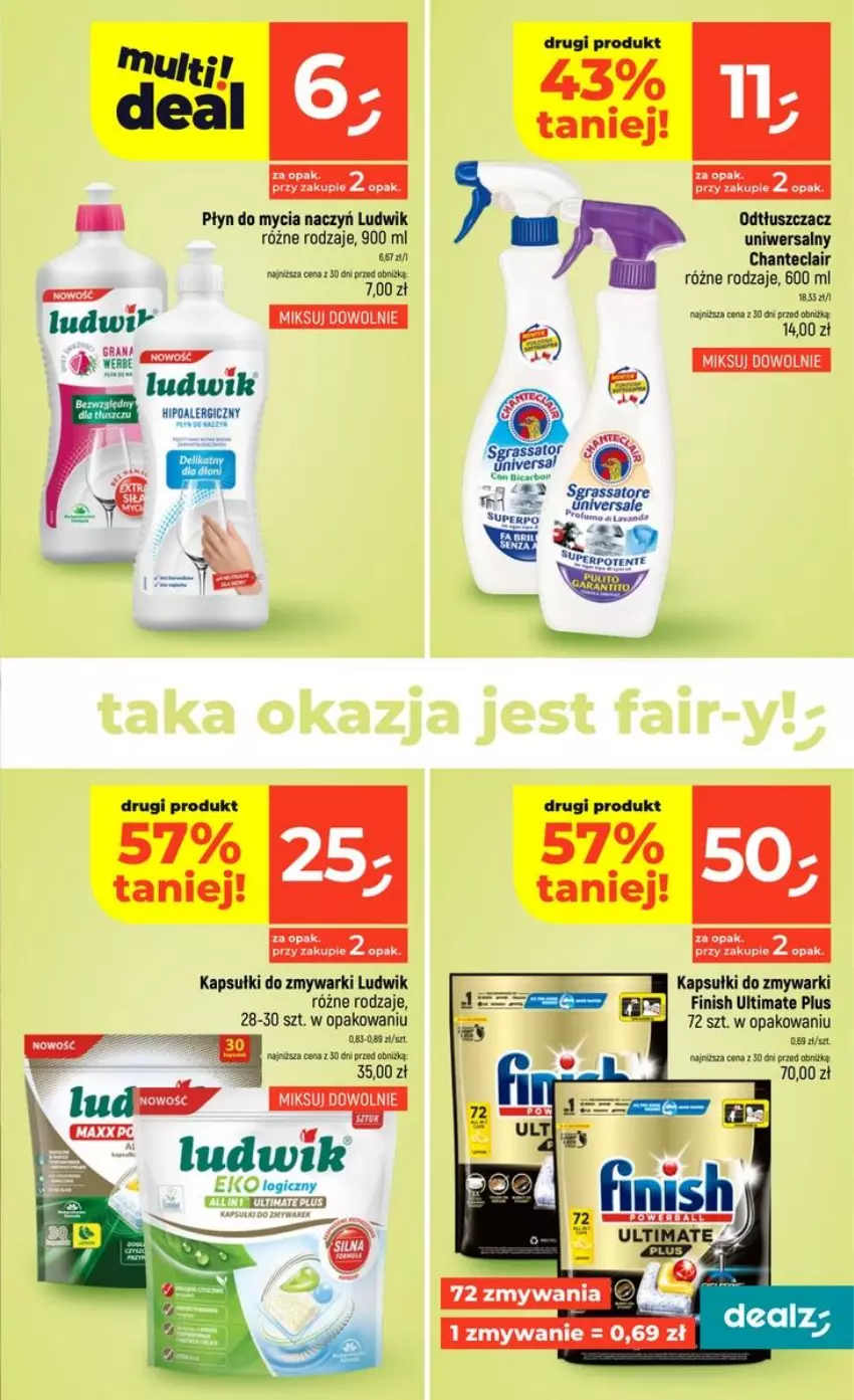 Gazetka promocyjna Dealz - NOWA GAZETKA - ważna 24.09 do 29.09.2026 - strona 43 - produkty: Do mycia naczyń, Fa, Finish, Ludwik, Płyn do mycia, Płyn do mycia naczyń, Zmywarki
