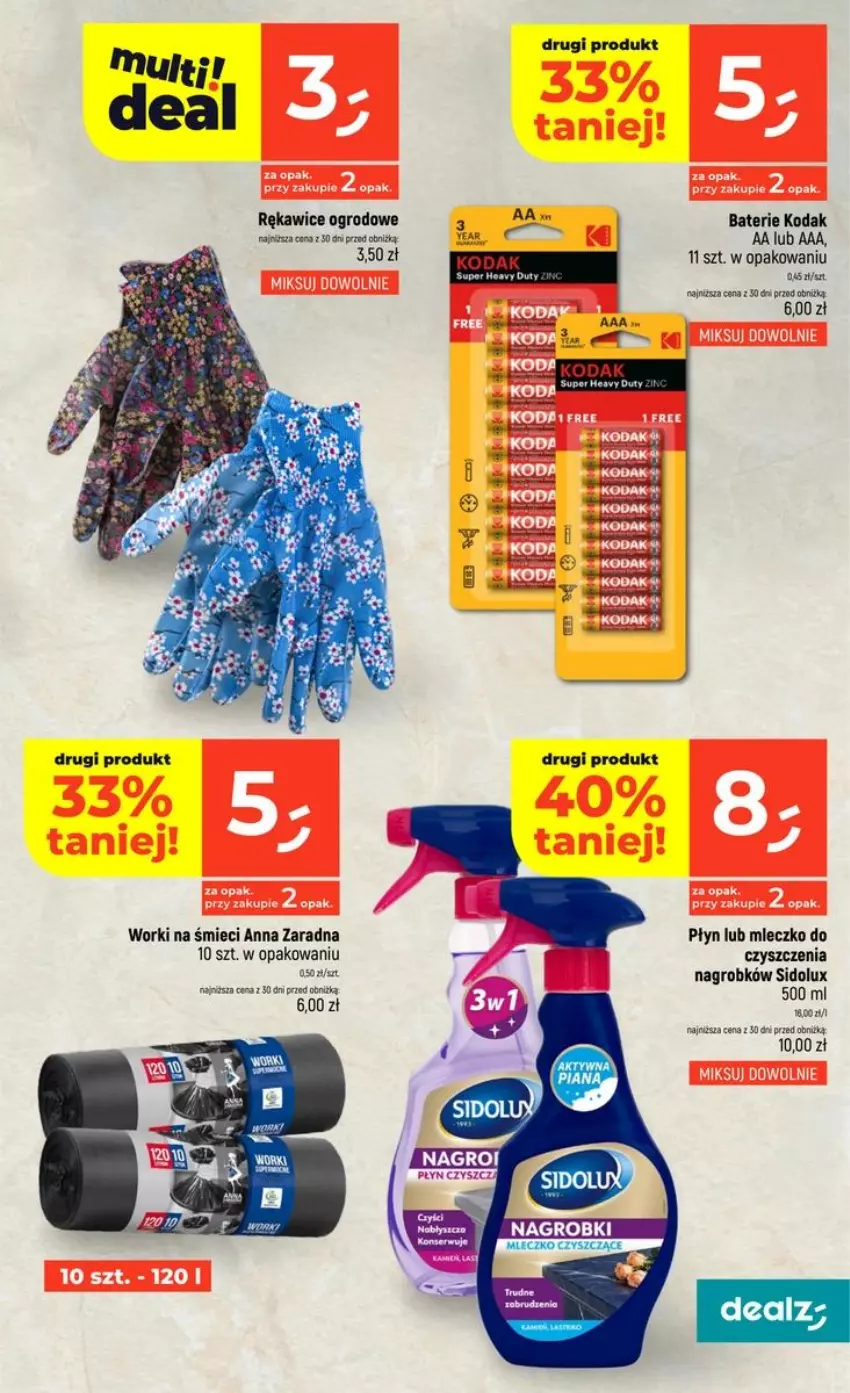 Gazetka promocyjna Dealz - NOWA GAZETKA - ważna 24.09 do 29.09.2026 - strona 51 - produkty: Fa, Mleczko, Rękawice, Sidolux, Worki na śmiec, Worki na śmieci