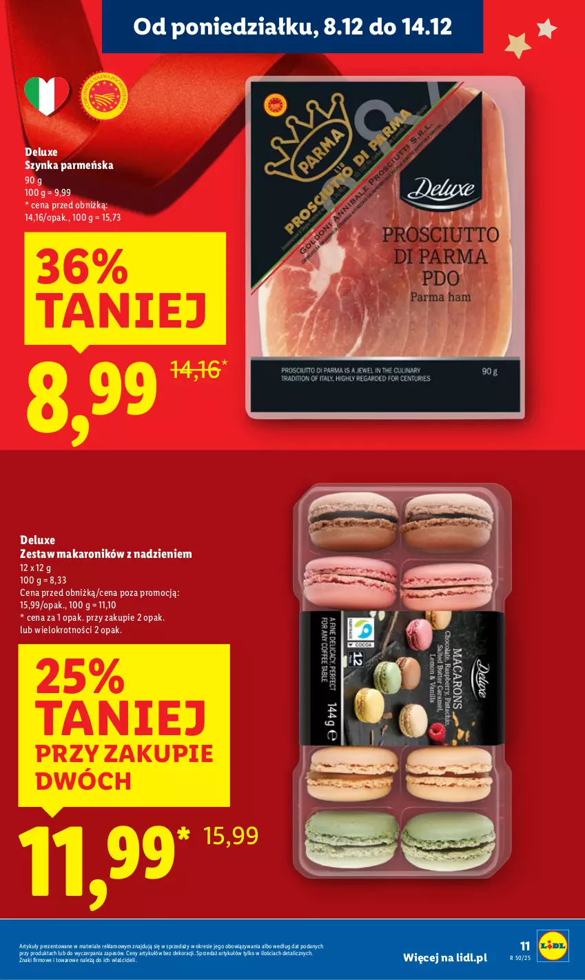 Gazetka promocyjna Lidl - GAZETKA - ważna 08.12 do 10.12.2025 - strona 11 - produkty: Makaron, Szynka