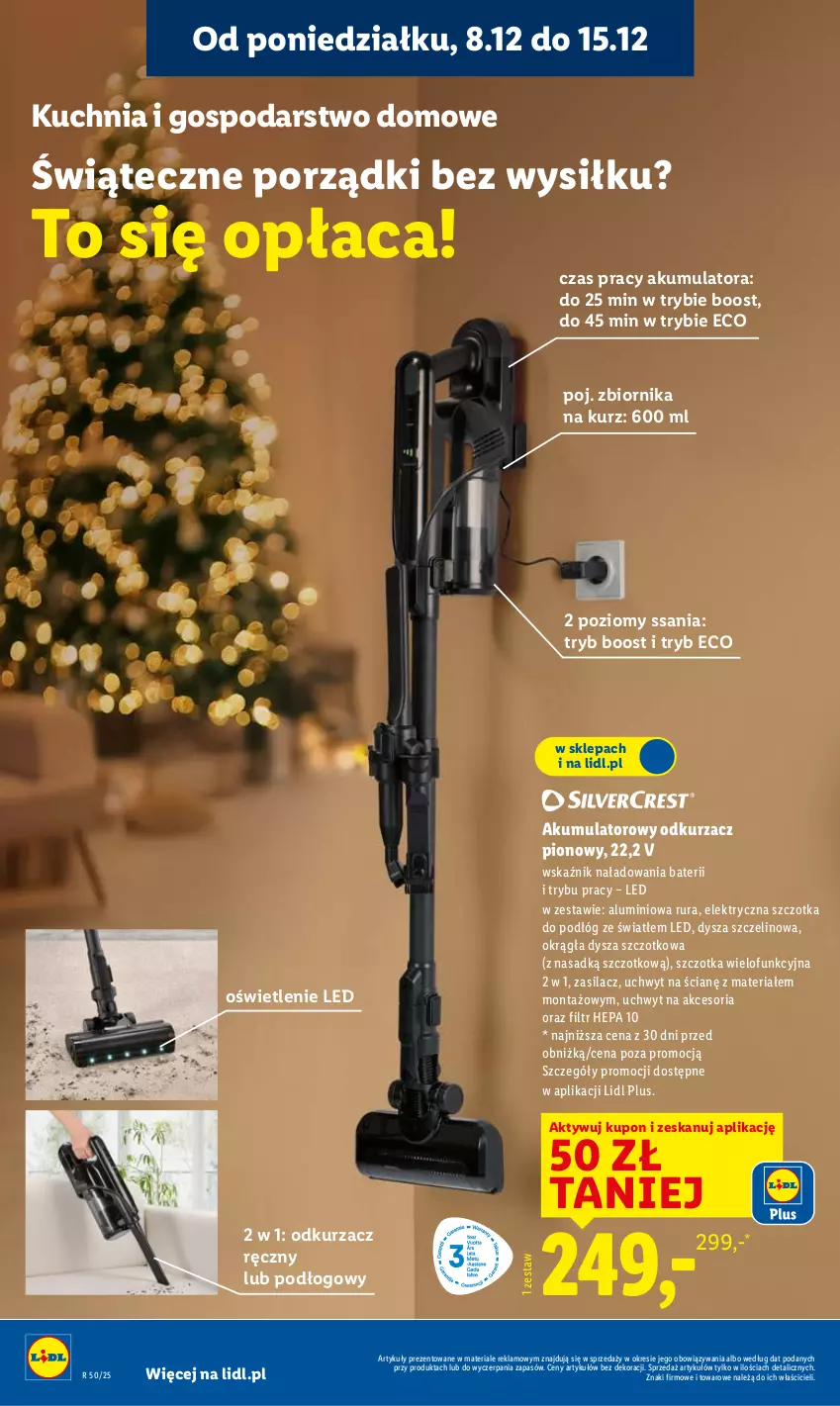 Gazetka promocyjna Lidl - GAZETKA - ważna 08.12 do 10.12.2025 - strona 22 - produkty: Akumulator, Kuchnia, Odkurzacz, Por, Rura, Szczotka