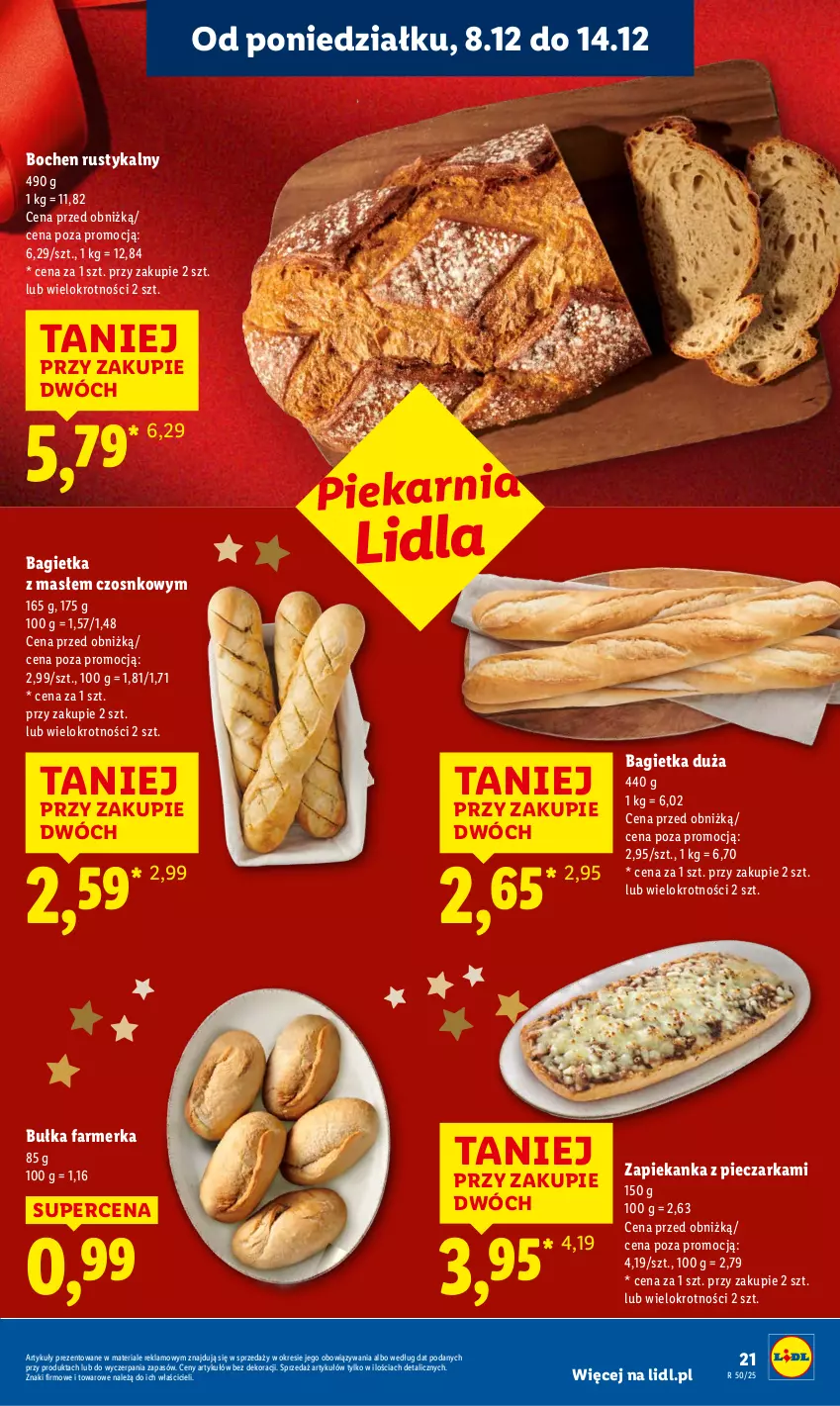 Gazetka promocyjna Lidl - GAZETKA - ważna 08.12 do 10.12.2025 - strona 29 - produkty: Bagietka, Bułka, Fa, Piec, Pieczarka, Rust, Zapiekanka