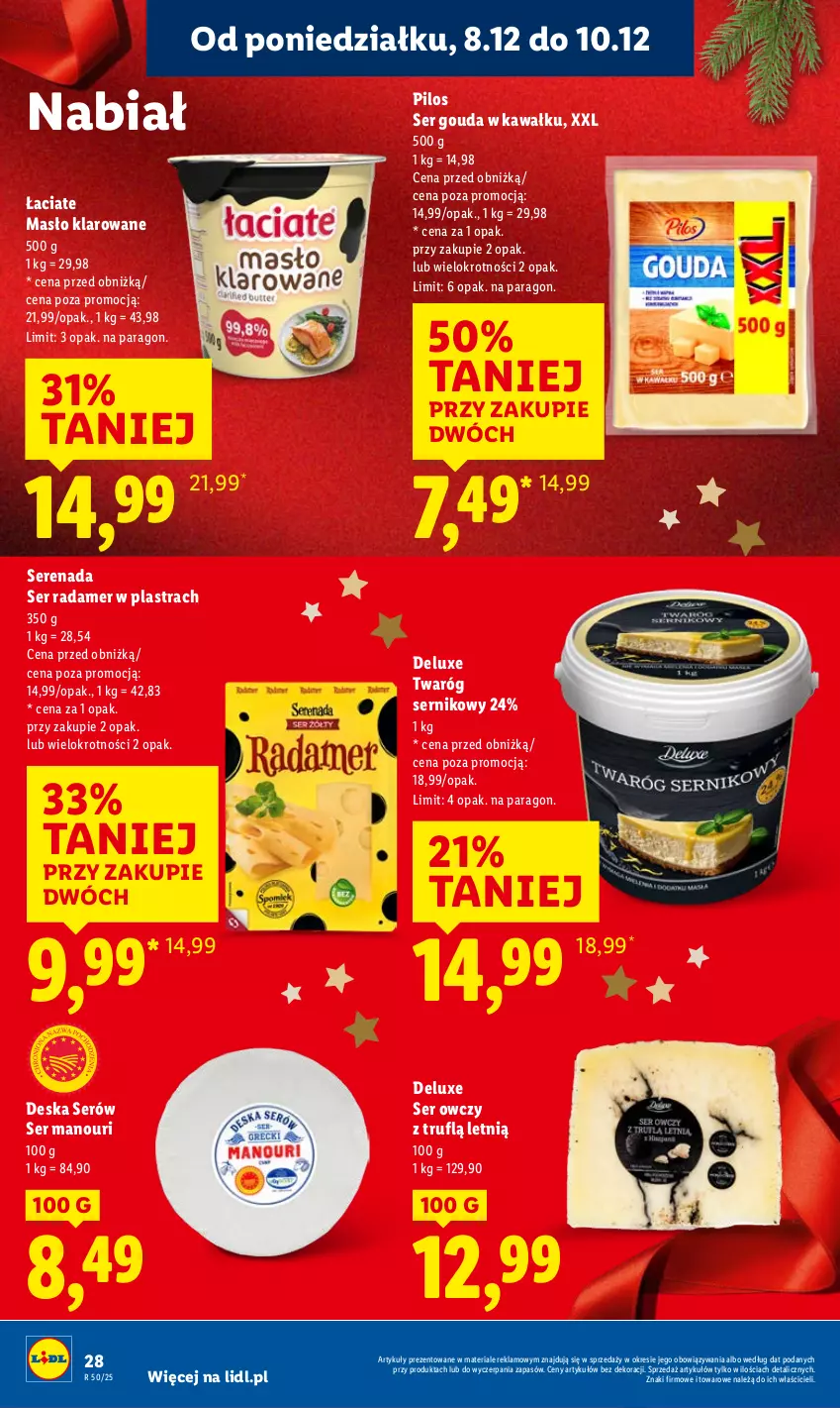 Gazetka promocyjna Lidl - GAZETKA - ważna 08.12 do 10.12.2025 - strona 36 - produkty: Deska serów, Gouda, Kawa, Masło, Masło klarowane, Pilos, Radamer, Ser, Ser owczy, Twaróg