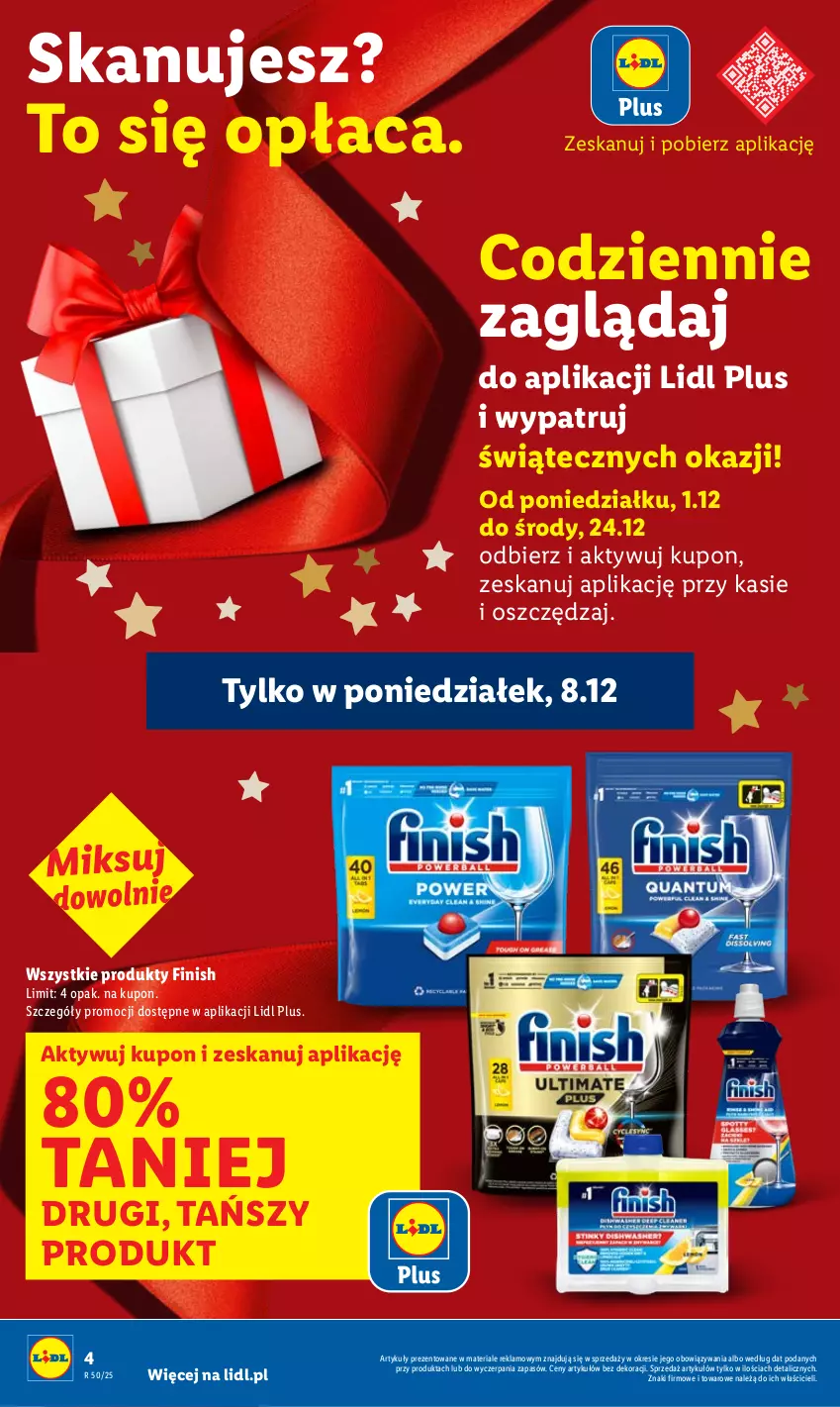 Gazetka promocyjna Lidl - GAZETKA - ważna 08.12 do 10.12.2025 - strona 4 - produkty: Finish