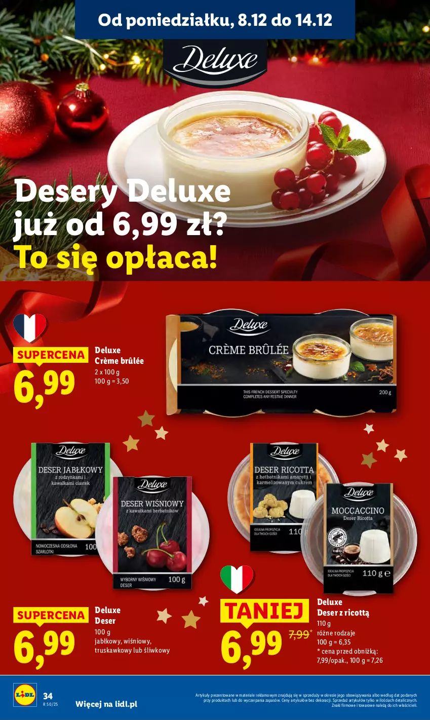 Gazetka promocyjna Lidl - GAZETKA - ważna 08.12 do 10.12.2025 - strona 42 - produkty: Crème brûlée, Deser, Ser