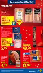 Gazetka promocyjna Lidl - GAZETKA - Gazetka - ważna od 10.12 do 10.12.2025 - strona 33 - produkty: Parówki, Szynka, PIKOK, Kabanos