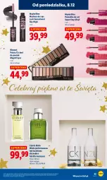 Gazetka promocyjna Lidl - GAZETKA - Gazetka - ważna od 10.12 do 10.12.2025 - strona 63 - produkty: Woda perfumowana, Bell, Calvin Klein, Perfum, Sati, Maybelline, Maskara, Paleta, Woda, Maska