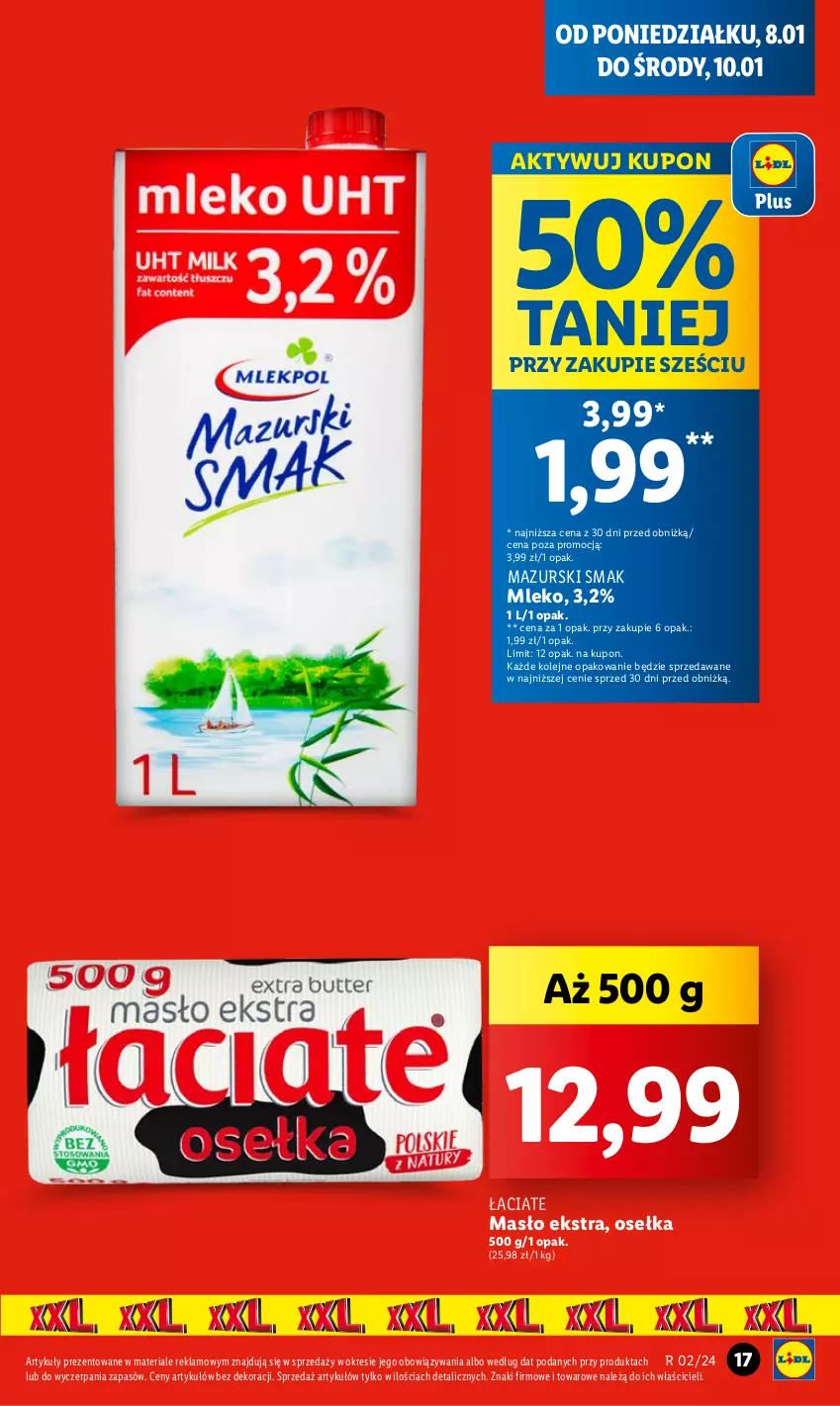 Gazetka promocyjna Lidl - GAZETKA - ważna 08.01 do 10.01.2024 - strona 19 - produkty: Masło, Mleko, Olej