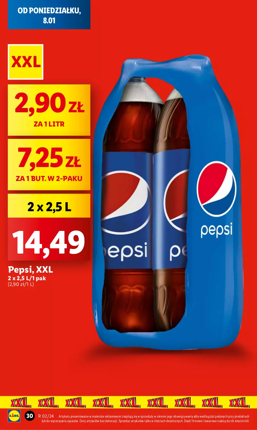Gazetka promocyjna Lidl - GAZETKA - ważna 08.01 do 10.01.2024 - strona 32 - produkty: Pepsi