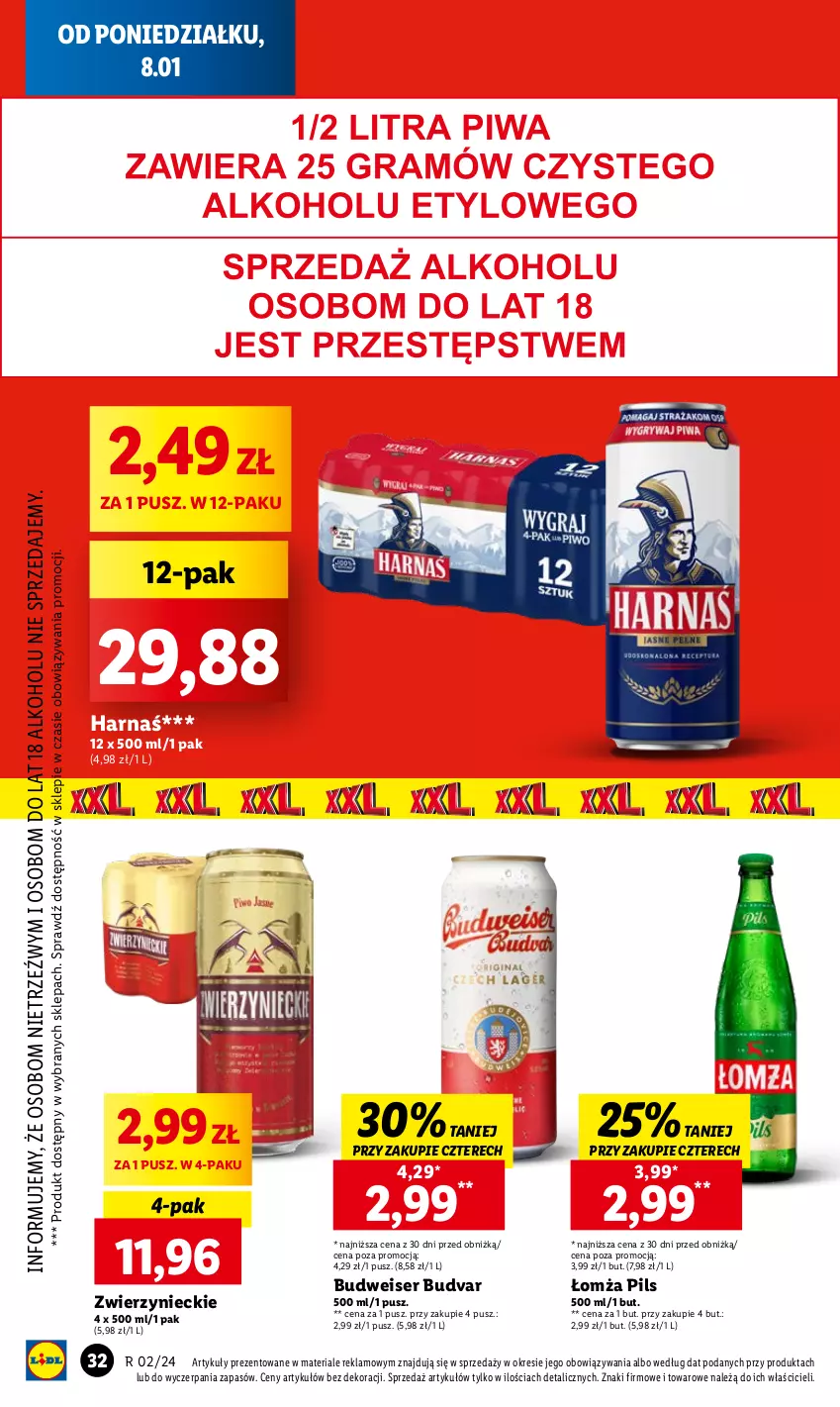 Gazetka promocyjna Lidl - GAZETKA - ważna 08.01 do 10.01.2024 - strona 34 - produkty: Harnaś, Ser