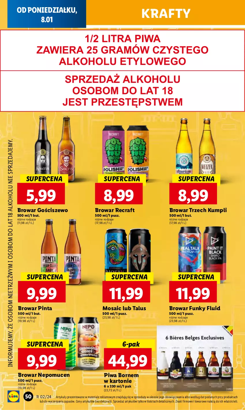 Gazetka promocyjna Lidl - GAZETKA - ważna 08.01 do 10.01.2024 - strona 52 - produkty: Piwa