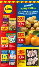 Gazetka promocyjna Lidl - GAZETKA - Gazetka - ważna od 10.01 do 10.01.2024 - strona 1 - produkty: Kurczak, Ser, Gra, Cukier, Kuchnia, Persil, Ziemniaki, Pomarańcze, Deser, Kapsułki do prania