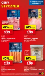 Gazetka promocyjna Lidl - GAZETKA - Gazetka - ważna od 10.01 do 10.01.2024 - strona 7 - produkty: Polędwica, Ser, Parówki, Szynka konserwowa, Szynka, PIKOK, Smalec