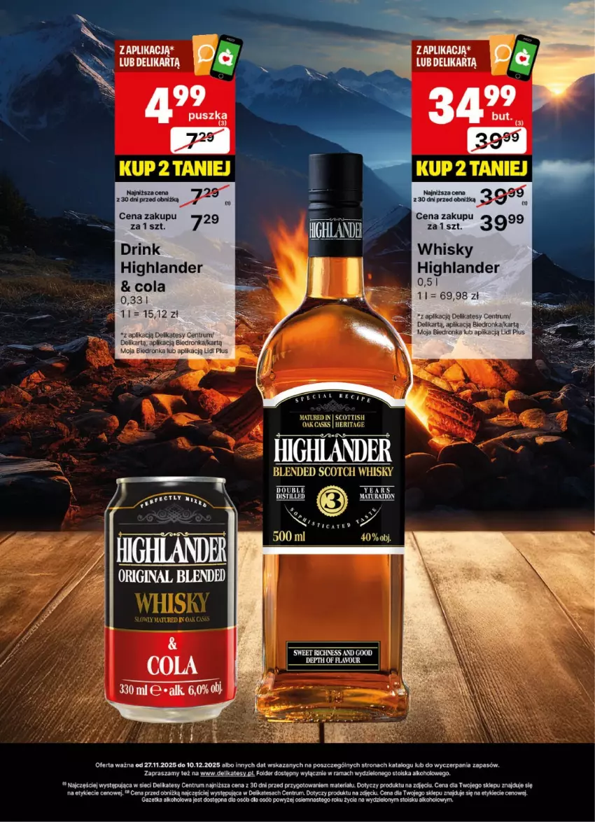 Gazetka promocyjna Delikatesy Centrum - Delibarek DC48-DC49 - ważna 27.11 do 10.12.2025 - strona 10 - produkty: Gin, LG, Rama, Rum, Whisky